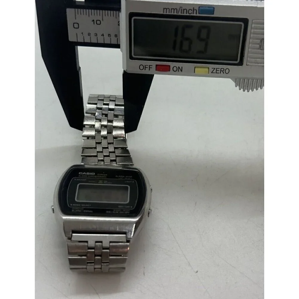 Casio Lithium Alarm Chronograph 83QS-27 Quartz Battery Men Watch Japan Stainless